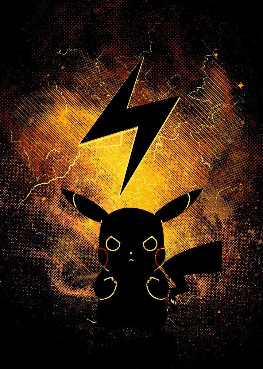 Art by Donnie. metal posters. Pikachu art, Cute pokemon wallpaper, Cool pokemon wallpaper