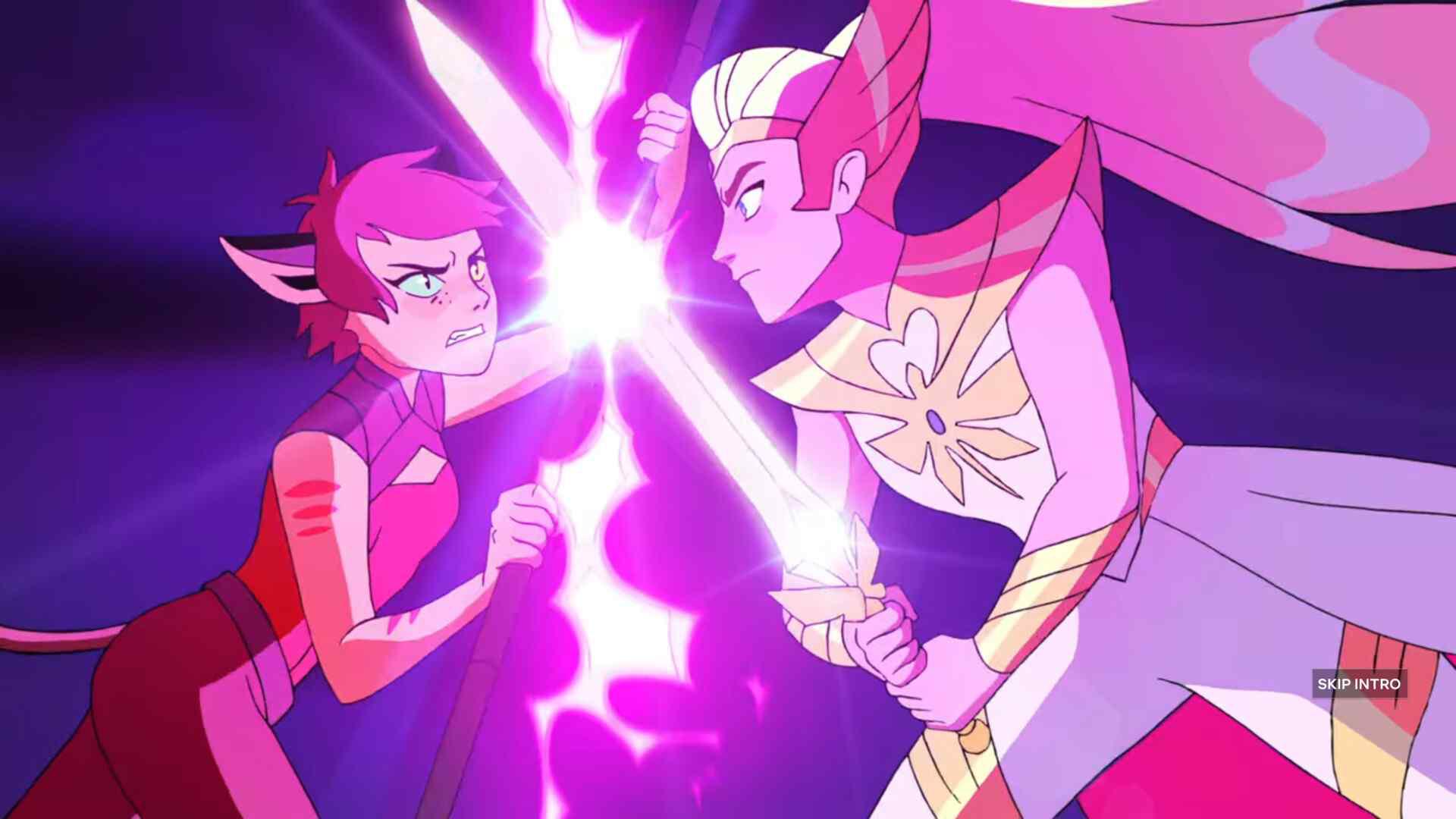 She Ra Trying To See If Catra Is Made Out Of Cake