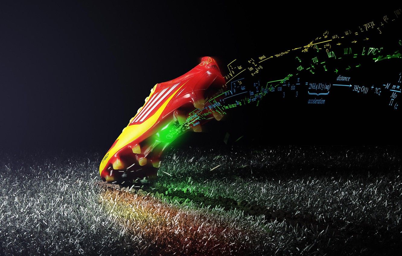 Wallpaper field, football, science, shoes, formula, adidas, chemistry, math, physics, boot image for desktop, section спорт