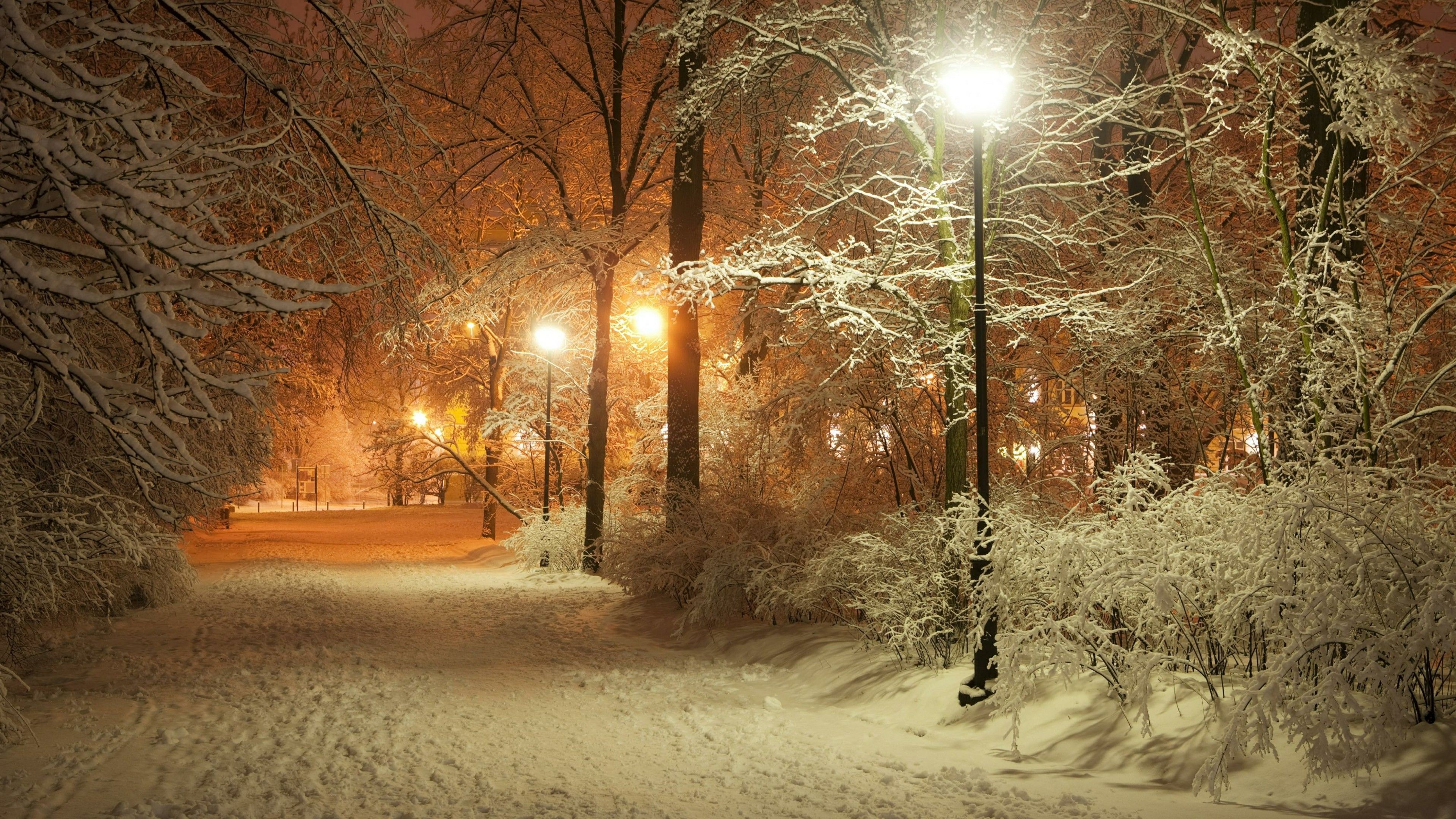 Christmas Snow Street Wallpapers Wallpaper Cave