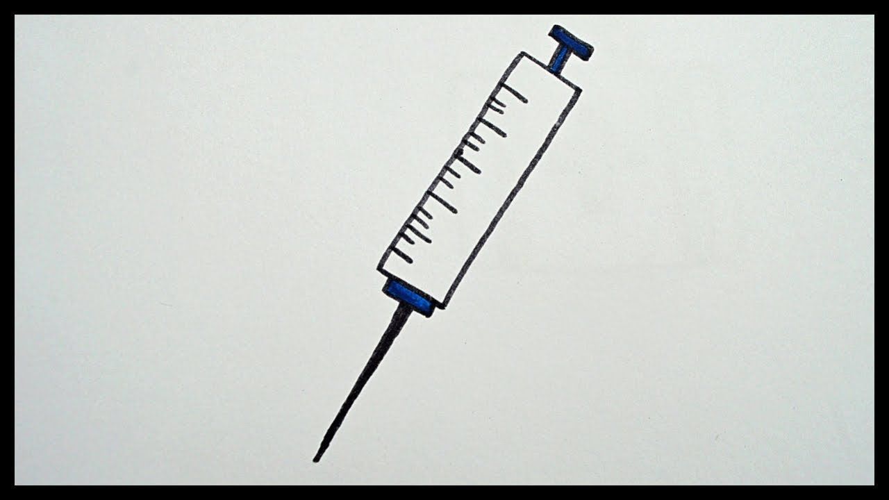 How To Draw Injection Step By Step.. Drawing And Coloring For Kids. Coloring for kids, Step by step drawing, Drawing for kids