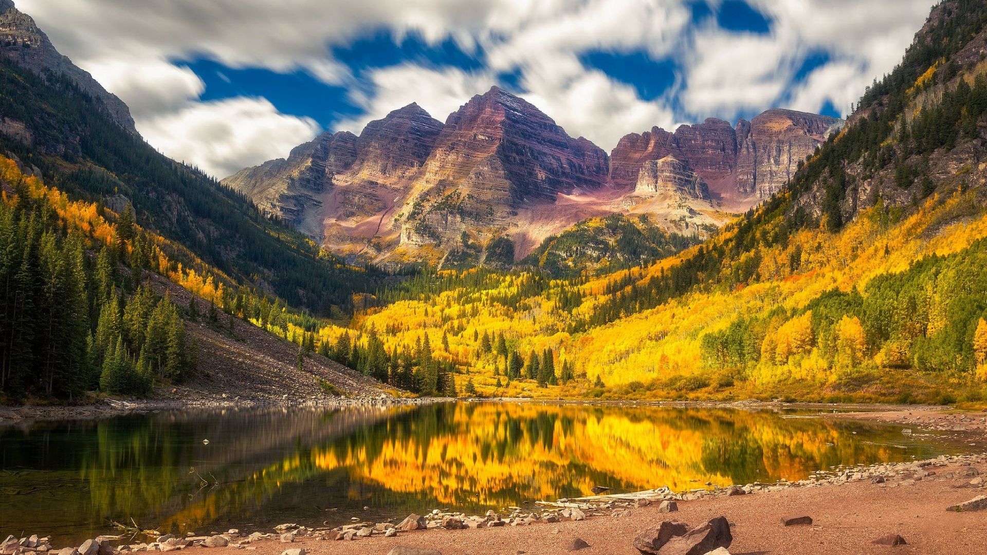 Autumn, Mountain, Lake, Nature Download HQ Wallpaper