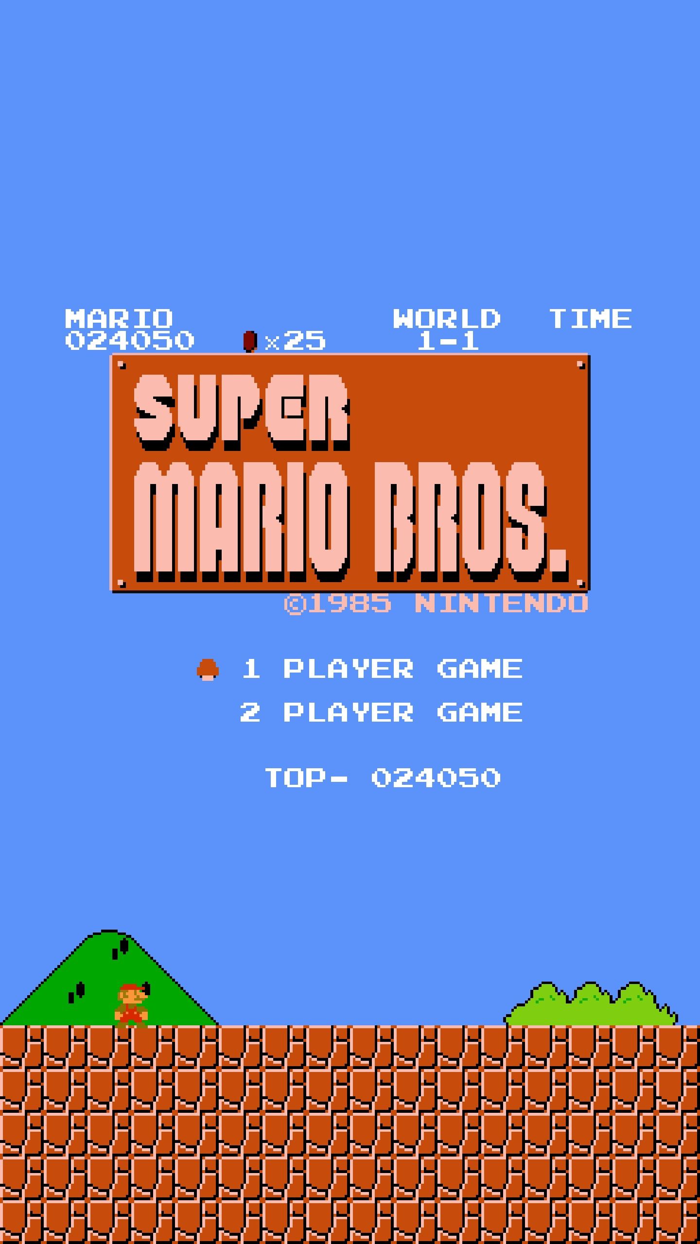 Super Mario Bros., 8 bit, Retro games, Pixels, Nintendo, Super Mario, Portrait display Wallpaper HD / Desktop and Mobile Background