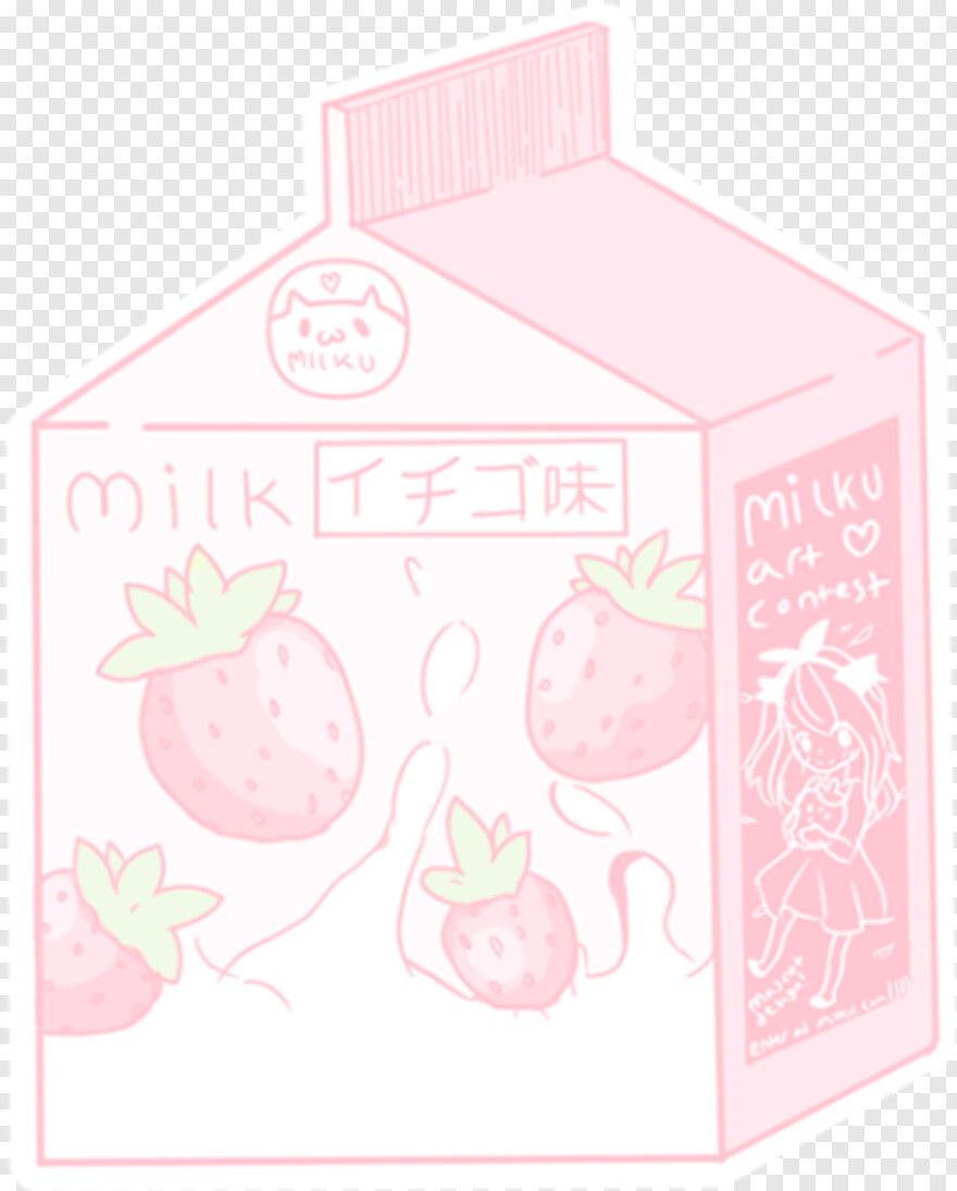 Pink Cow Strawberry Milk Kawaii Wallpapers - Wallpaper Cave