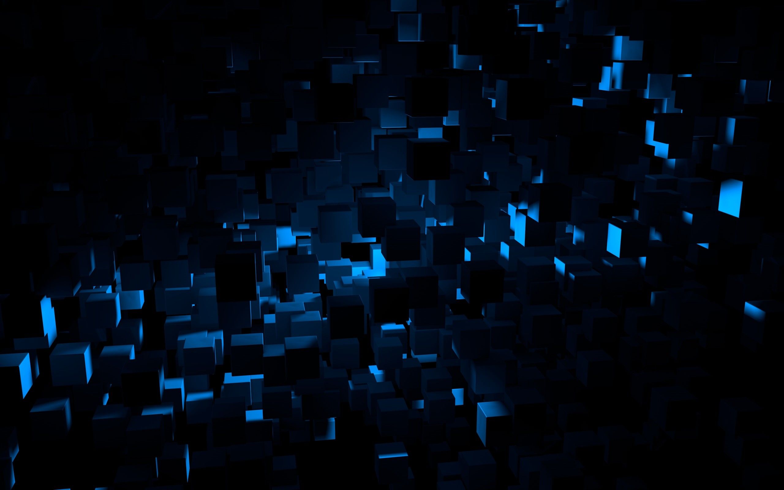 Abstract animated cinema4d blue light 3D wallpaperx1600