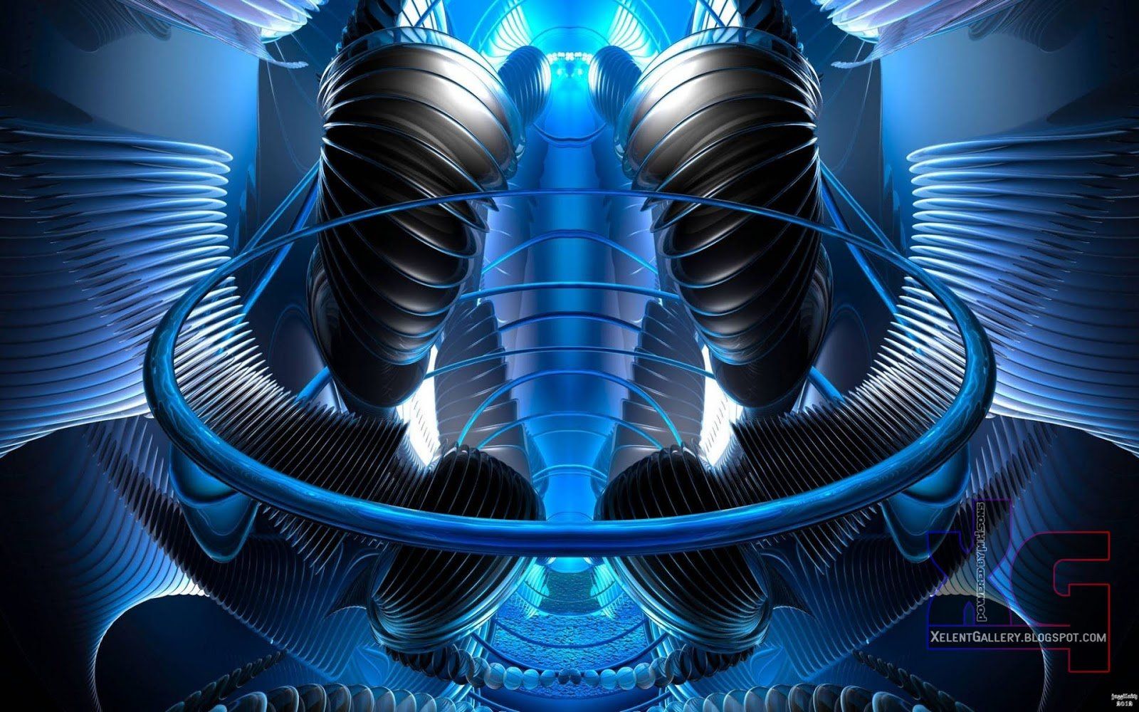 Blue Technology Wallpaper 4K