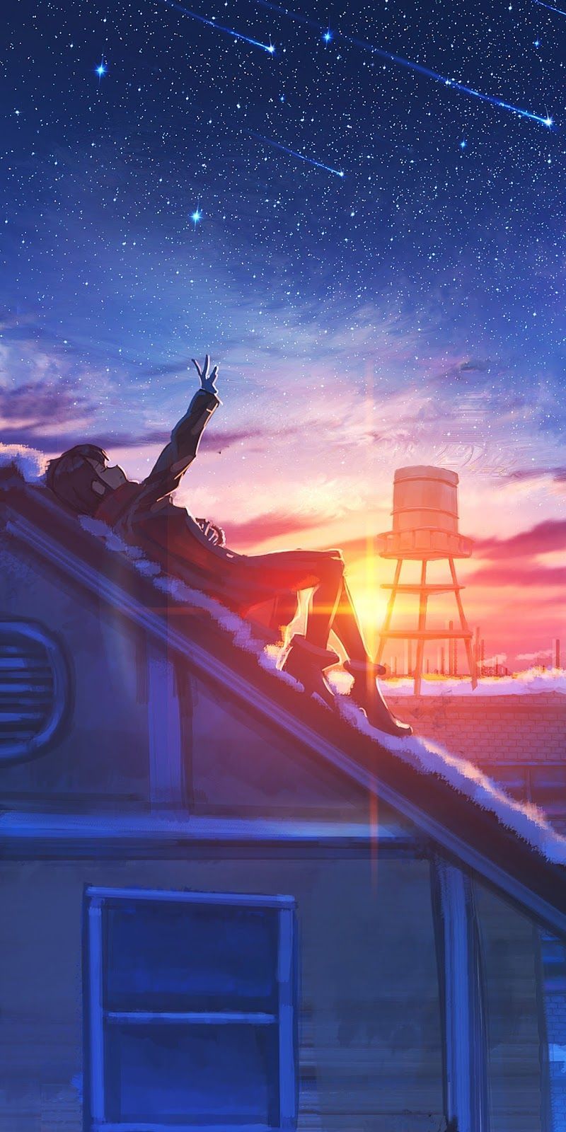 Watching the sunset. Anime scenery wallpaper, Disney art of animation, Anime scenery
