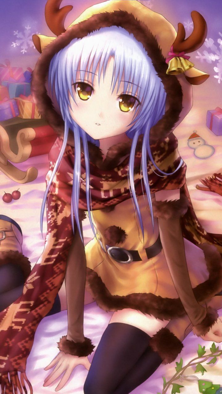 Best Anime Phone Wallpaper Girl Neko Christmas Wallpaper & Background Download