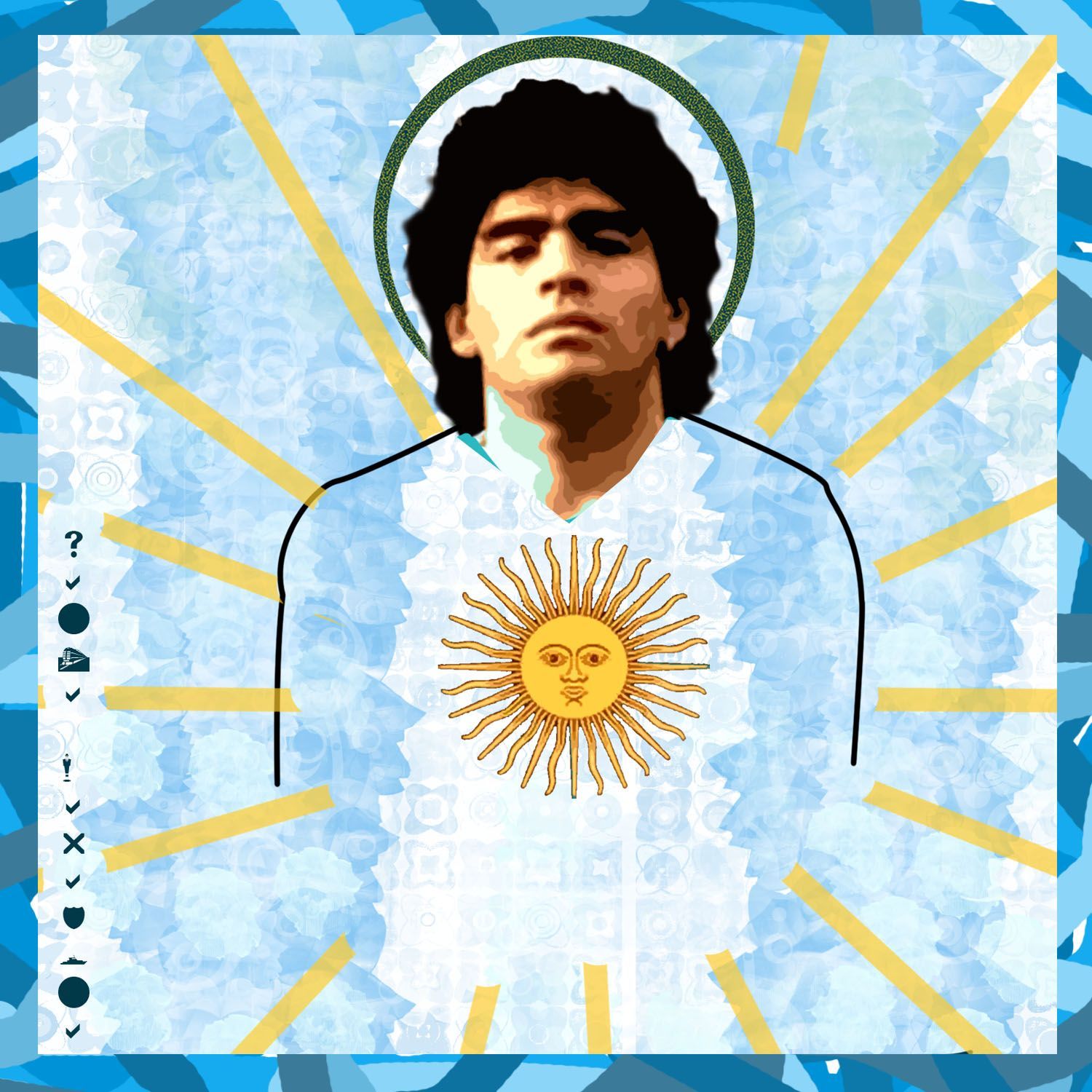 Maradona Diego Armando Iglesia Maradoniana Chiesa Pibe De Oro Mano De Dios. Diego Maradona, Football Picture, Football Art