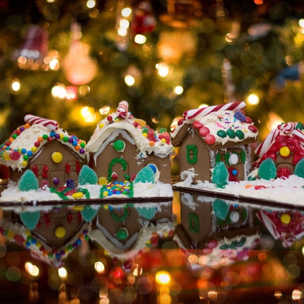 Christmas candy store iPad Wallpaper Free Download