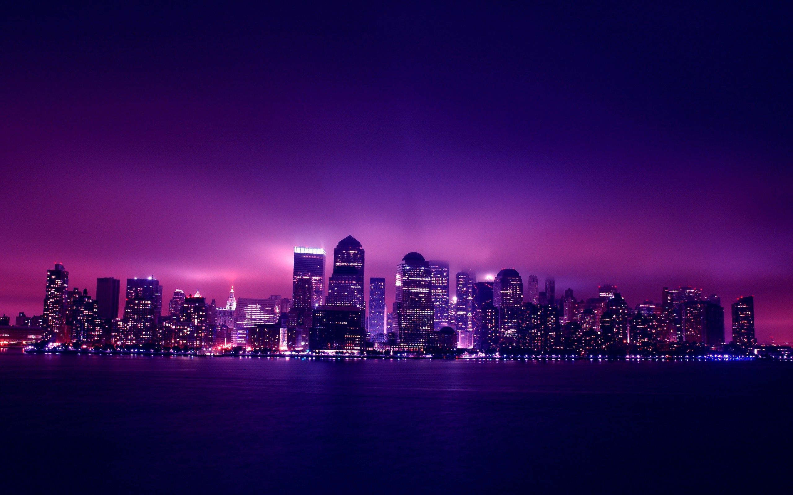 Purple Cityscape Wallpaper Free Purple Cityscape Background