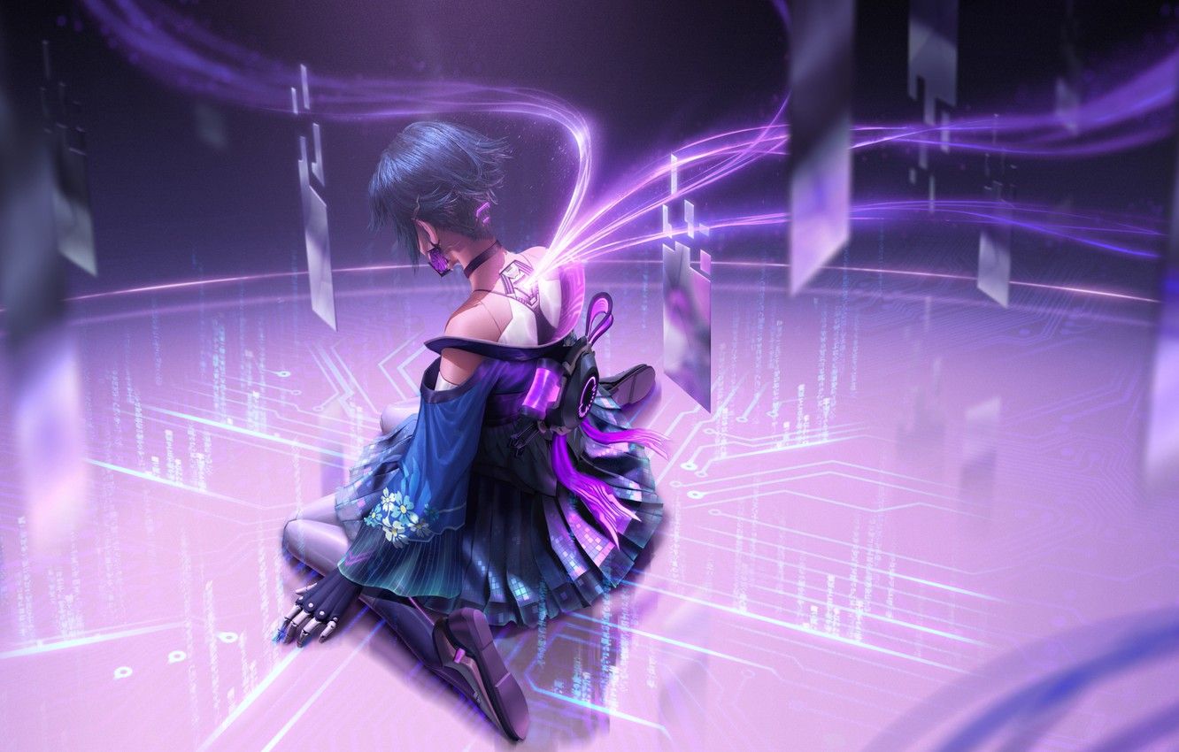 Wallpaper fiction, Girl, Pink, Style, girl, games, Cyberpunk, cyber hunter image for desktop, section игры