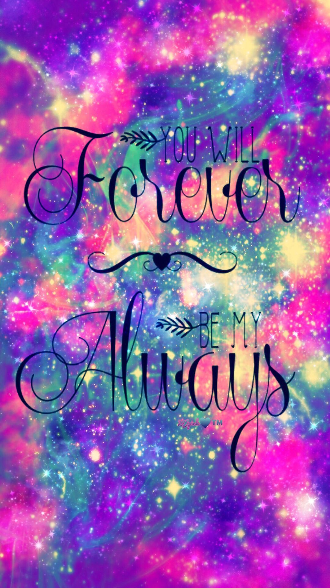 Forever & Always Galaxy Wallpaper #androidwallpaper #iphonewallpaper # wallpaper #galaxy #sparkle #glitte. Galaxy wallpaper, Pretty wallpaper, Cellphone wallpaper