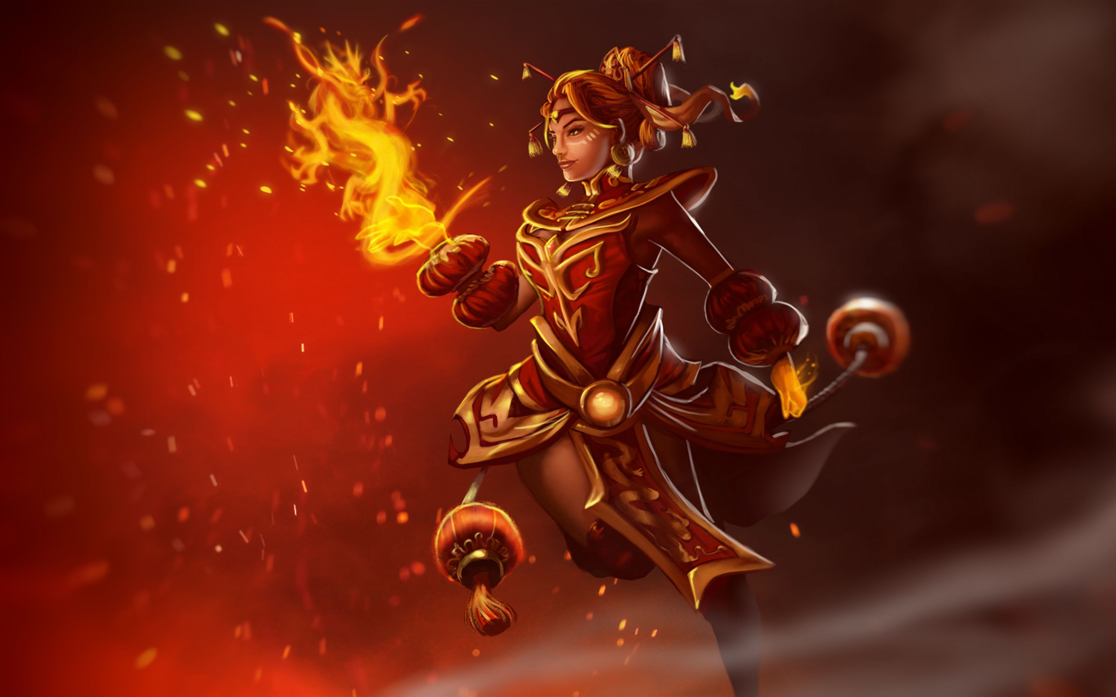 Lina The Slayer Girl Hero Dota 2 Ultra HD 4k Wallpaper HD 3840x2400, Wallpaper13.com