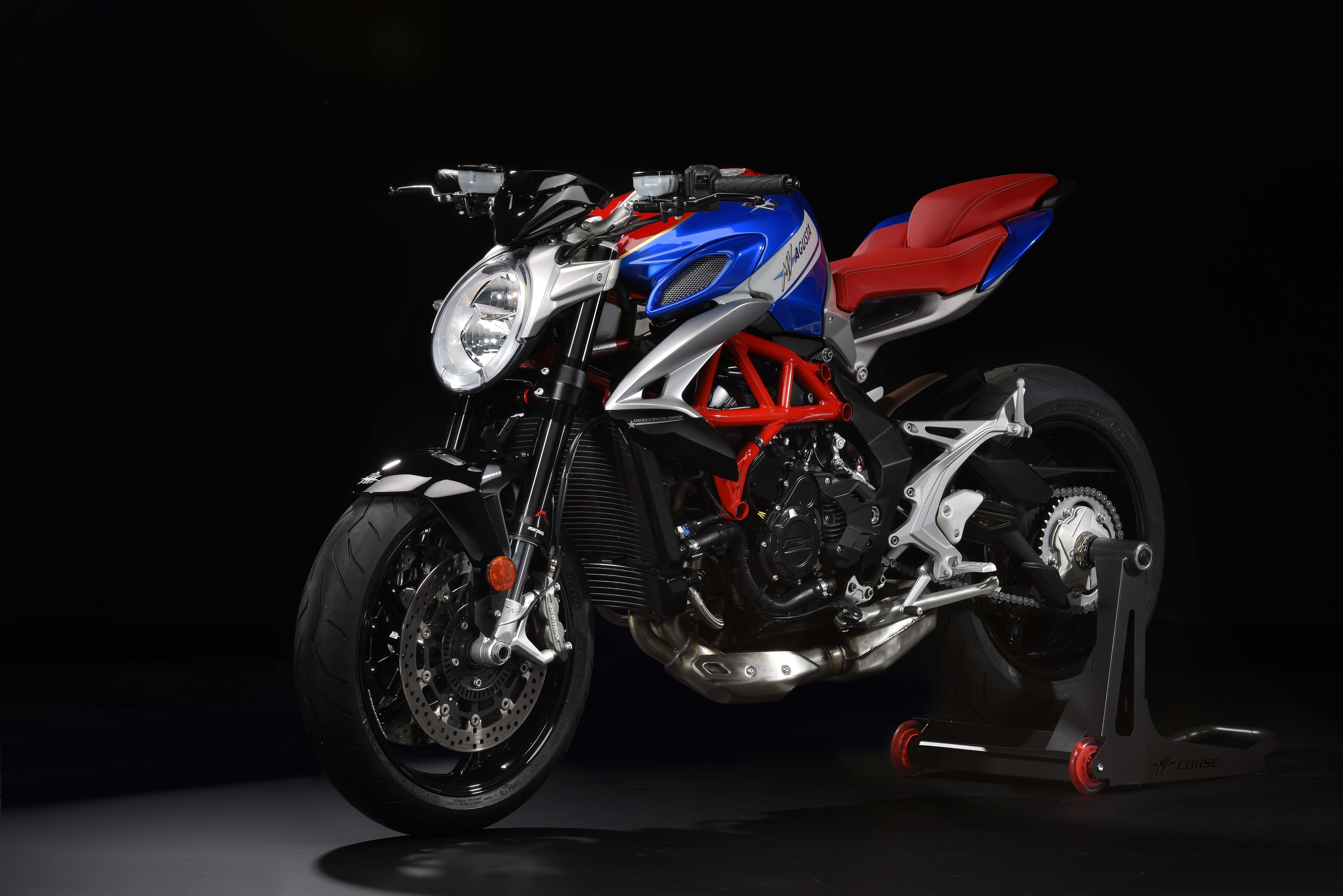 Motorcycle MV Agusta Brutale 800 America on a black background wallpaper and image, picture, photo