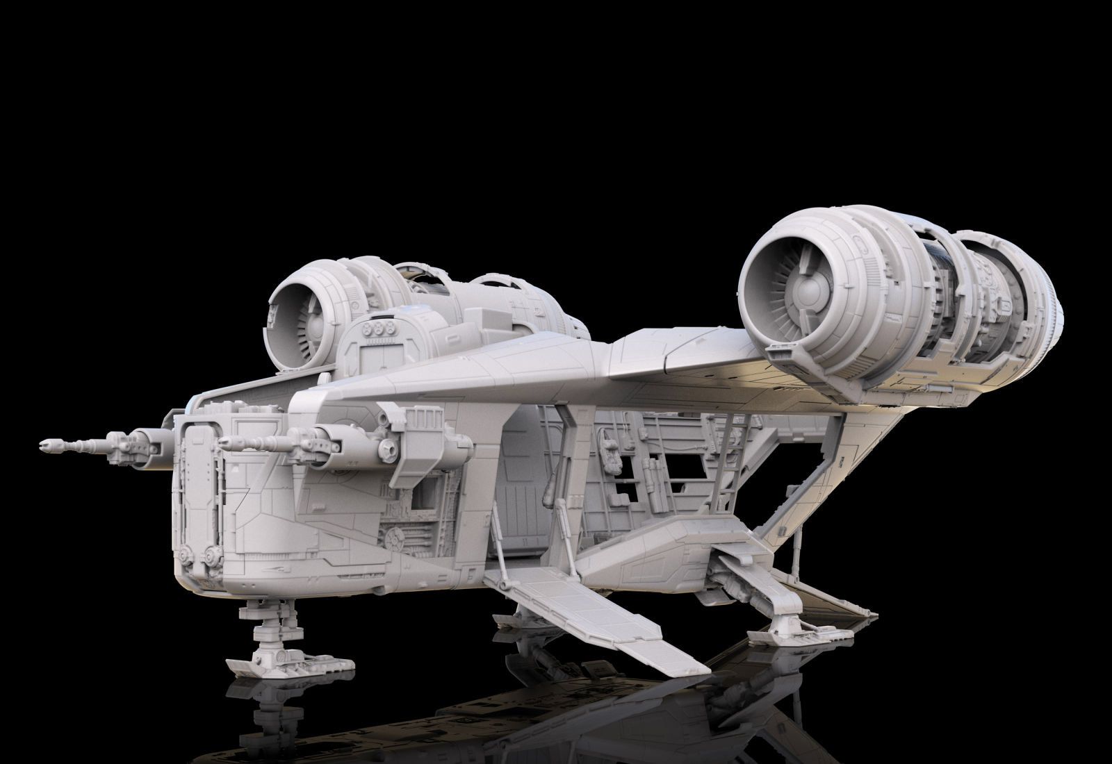 Gigantic Star Wars The Vintage Collection Razor Crest Ship Might Not Fit on Your Desk