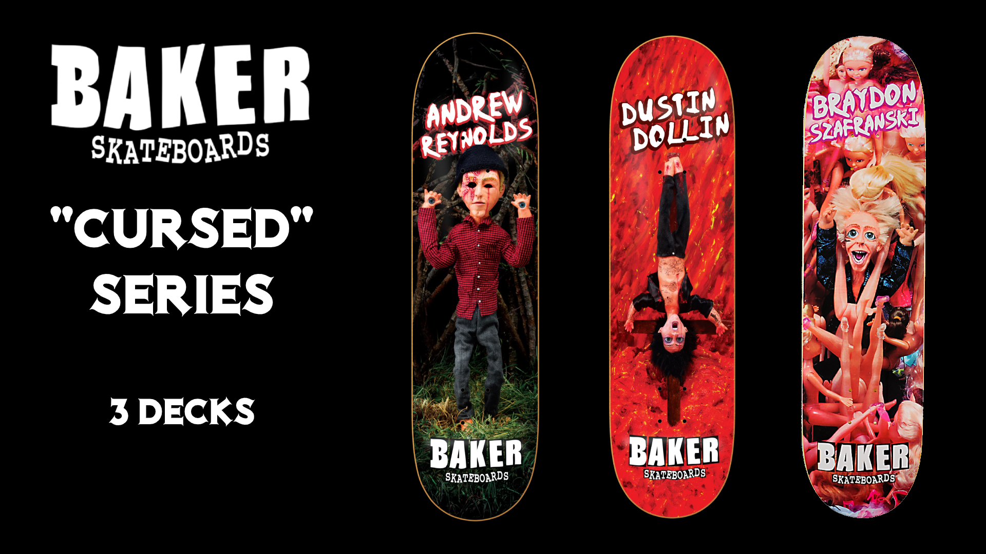 Baker Skateboards Cursed Series Decks mod for Skater XL