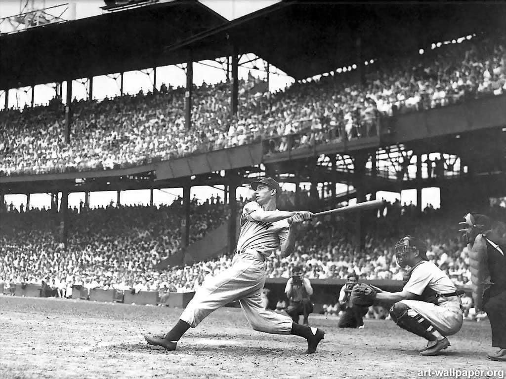 The Classic DiMaggio Swing. He Was Perhaps The Greatest Right Handed Hitter In The History Of The Game. Joe Dimaggio, Sports Photo, Baseball Photography