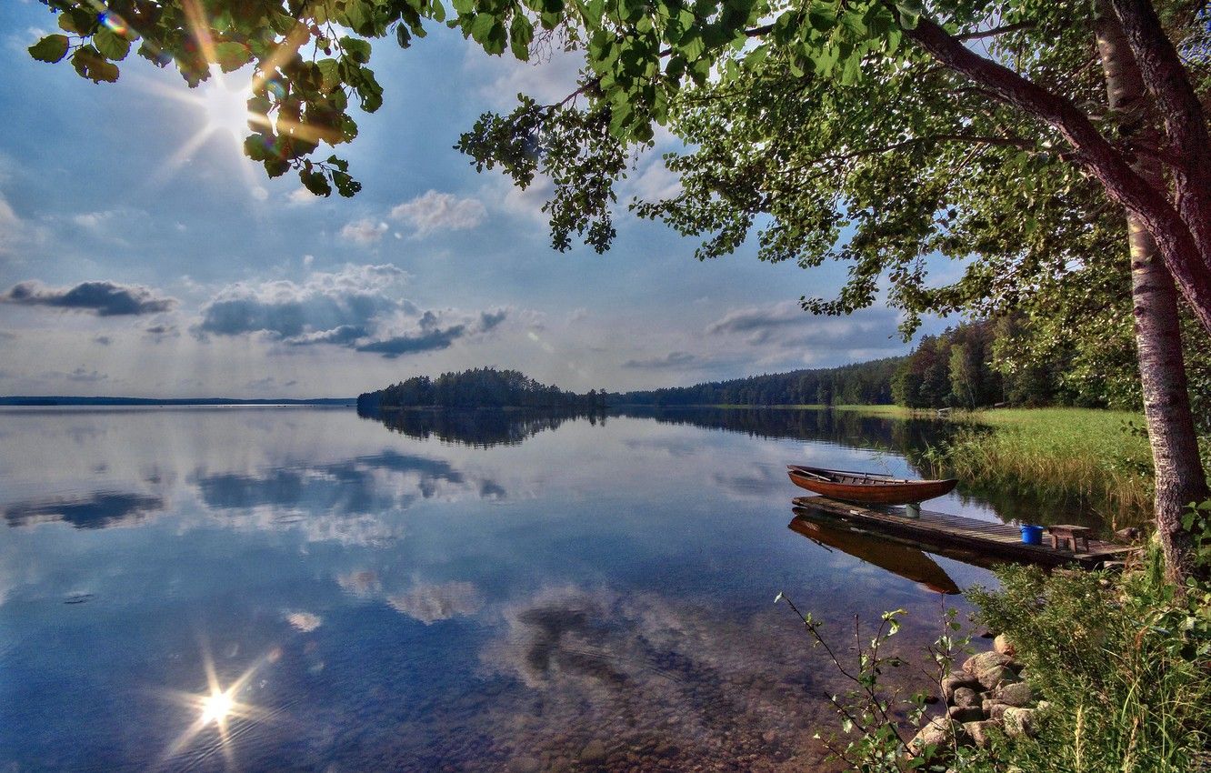 Wallpaper summer, lake, Finland, Kari lake image for desktop, section природа