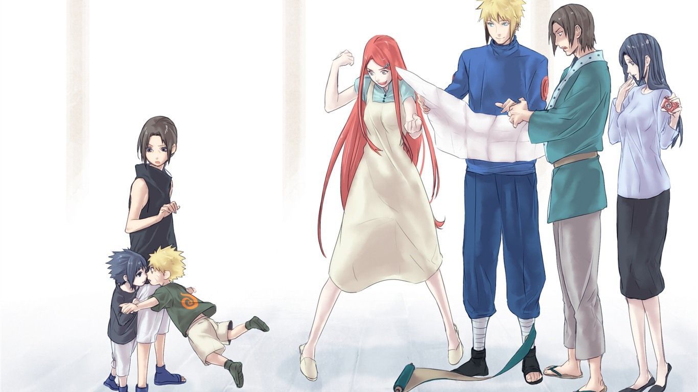 All together like a big family, boys, girls, anime, happy, HD wallpaper |  Peakpx