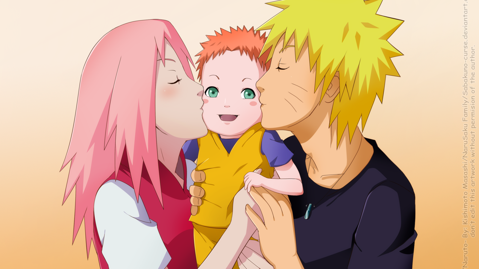 Anime Cute Family Wallpaper