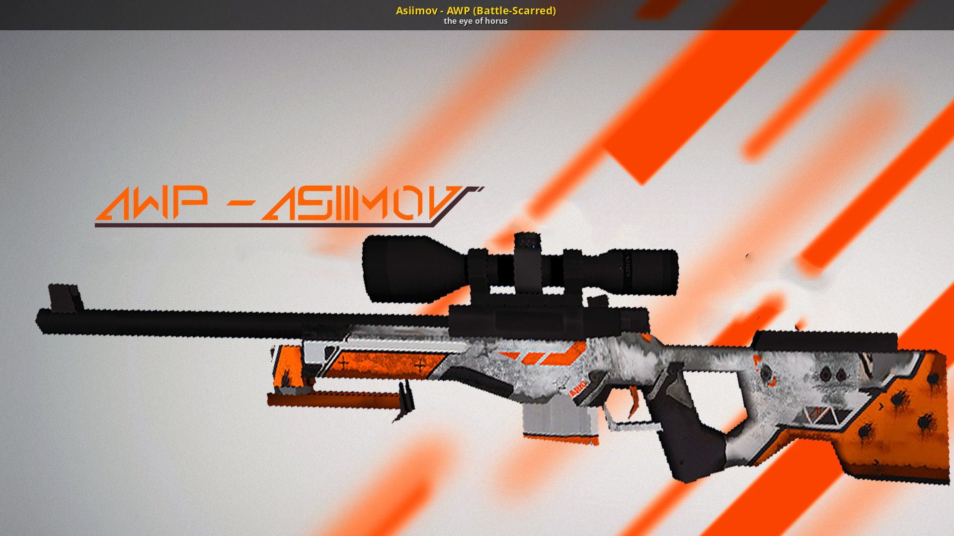 Asiimov (Battle Scarred) [Counter Strike 1.6] [Skin Mods]