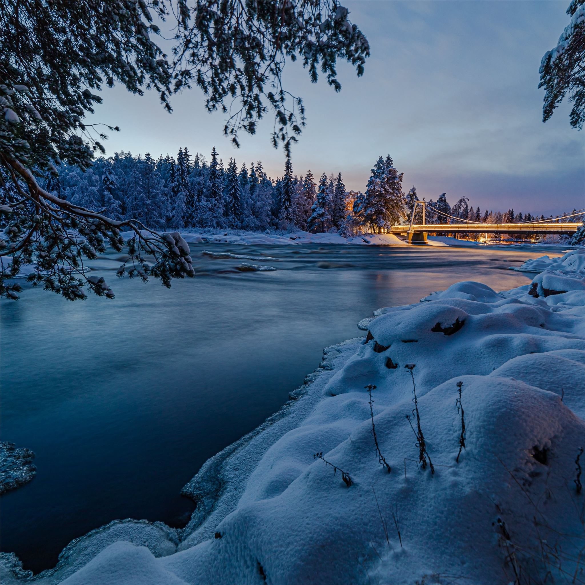 rivers forests finland 4k iPad Wallpaper Free Download