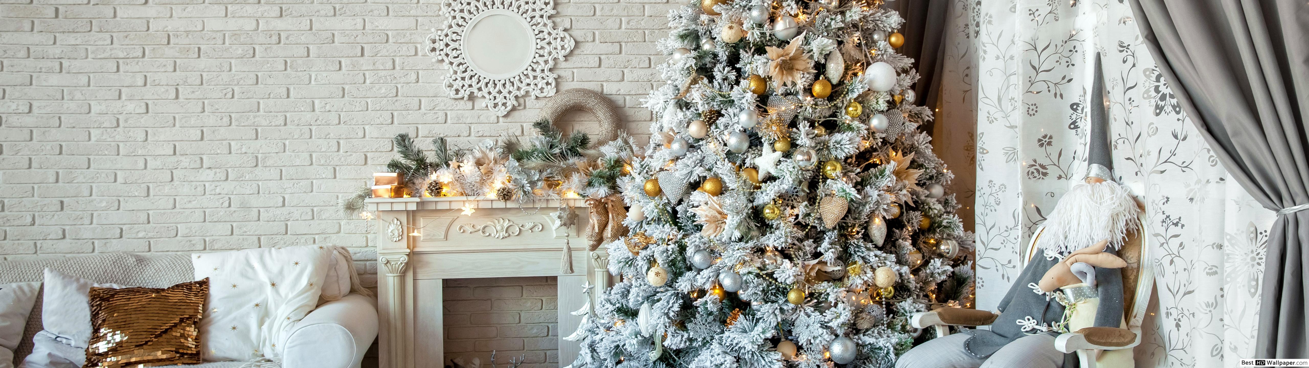 Classic white Christmas HD wallpaper download