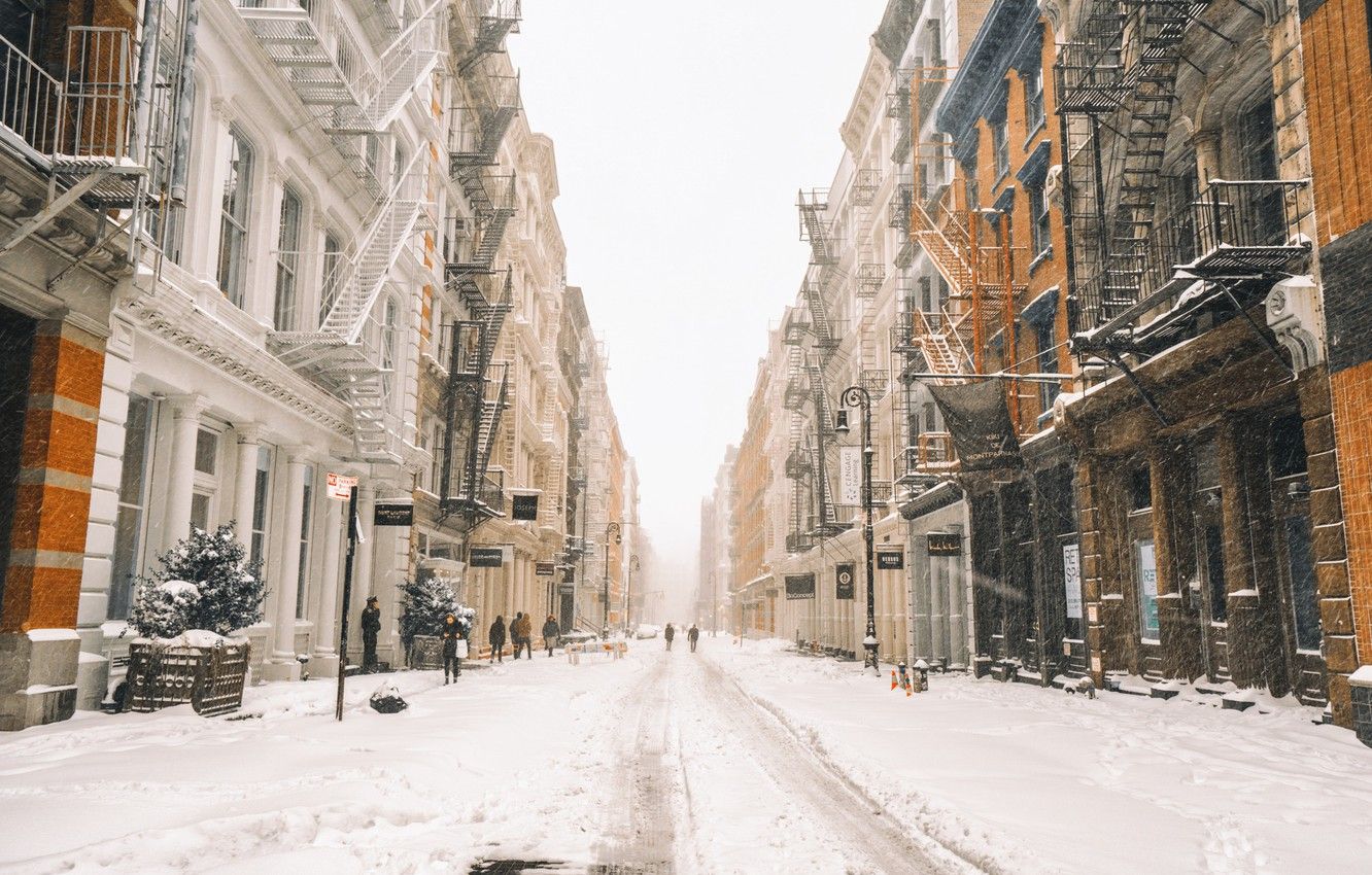 Wallpaper New York, winter, snow image for desktop, section город