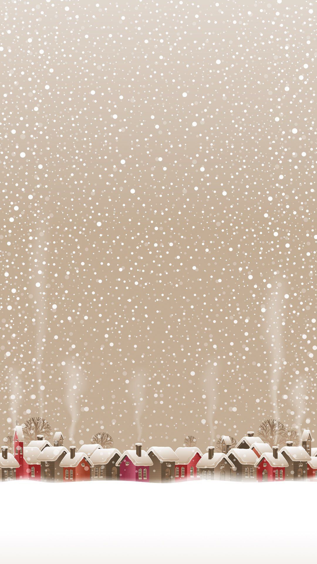 Houses in the snow. Christmas. Christmas wallpaper, Winter illustration, Christmas phone wallpaper