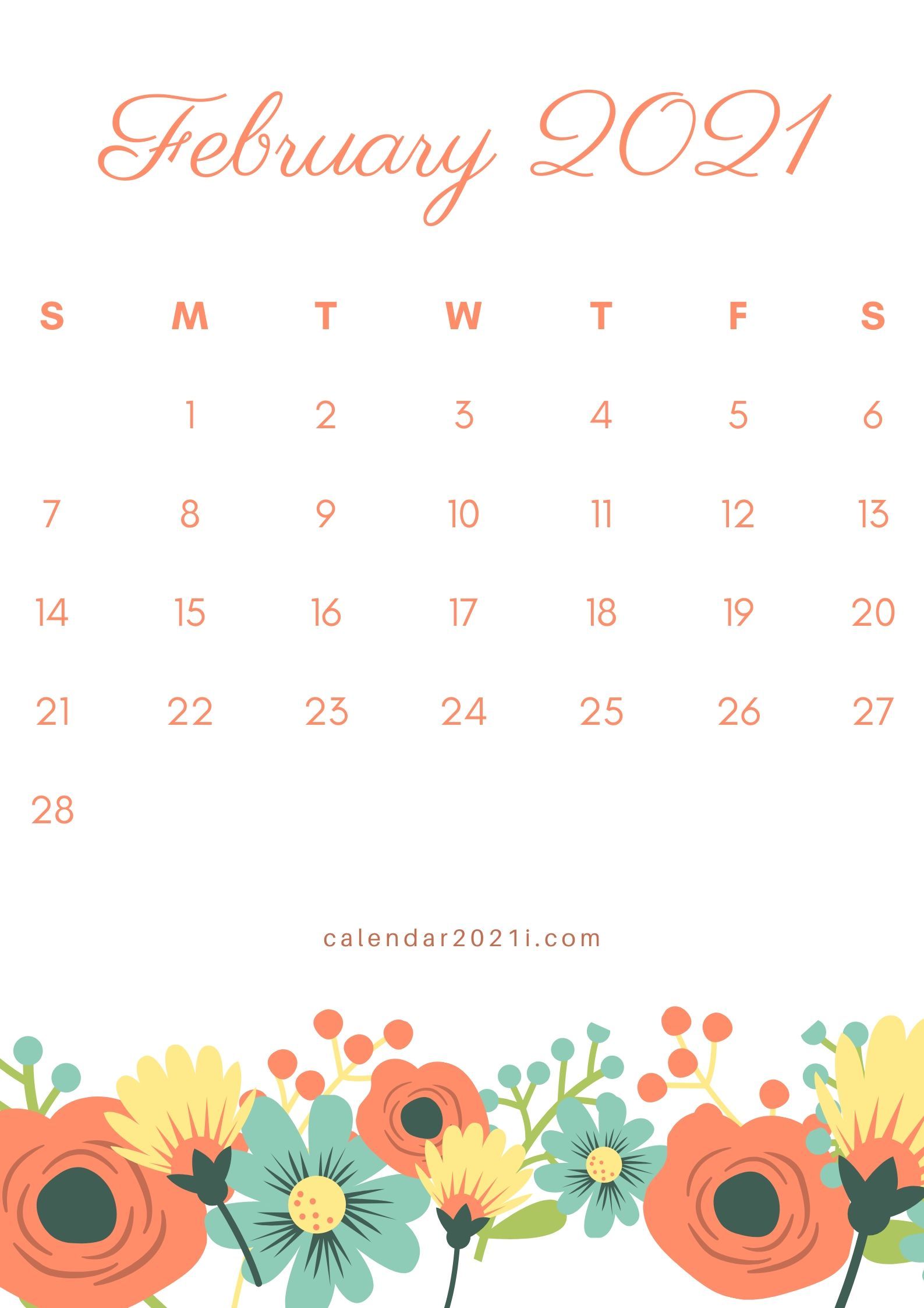 February 2021 Calendar Wallpapers Wallpaper Cave