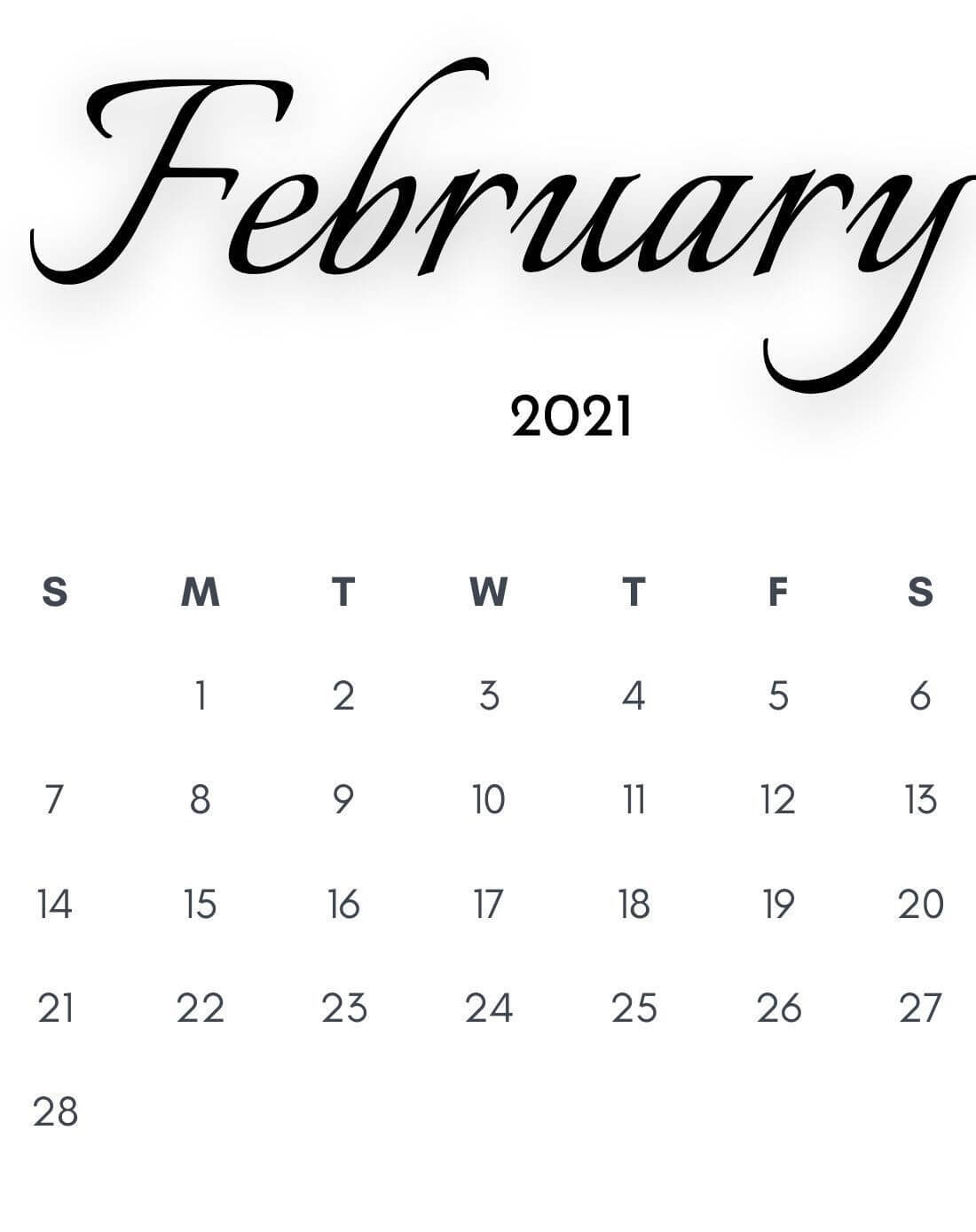 February 2021 Calendar Wallpapers Wallpaper Cave