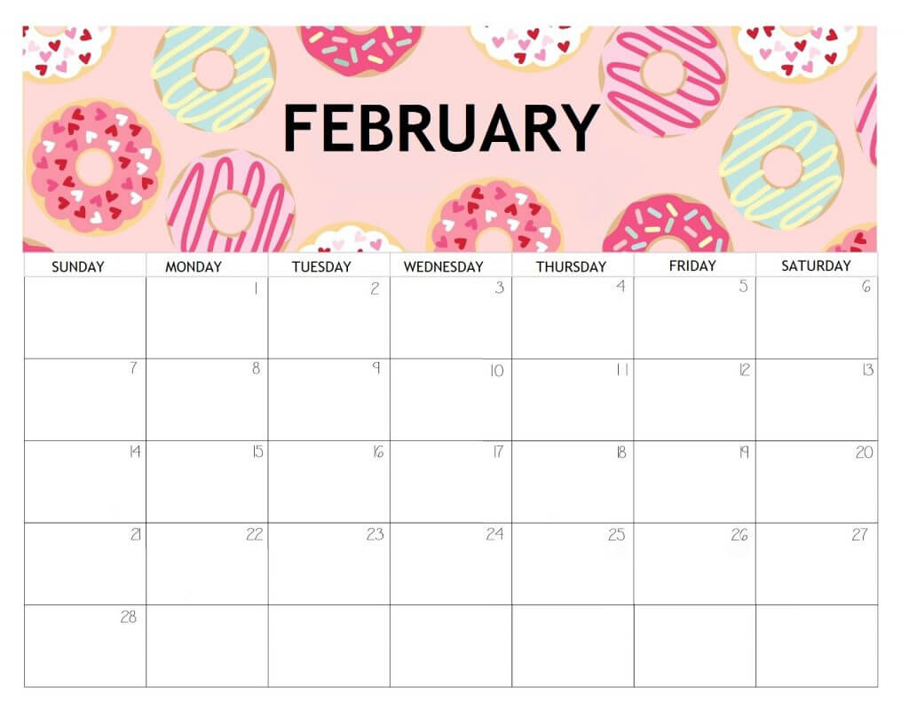 February 2021 Desktop Calendar Wallpaper