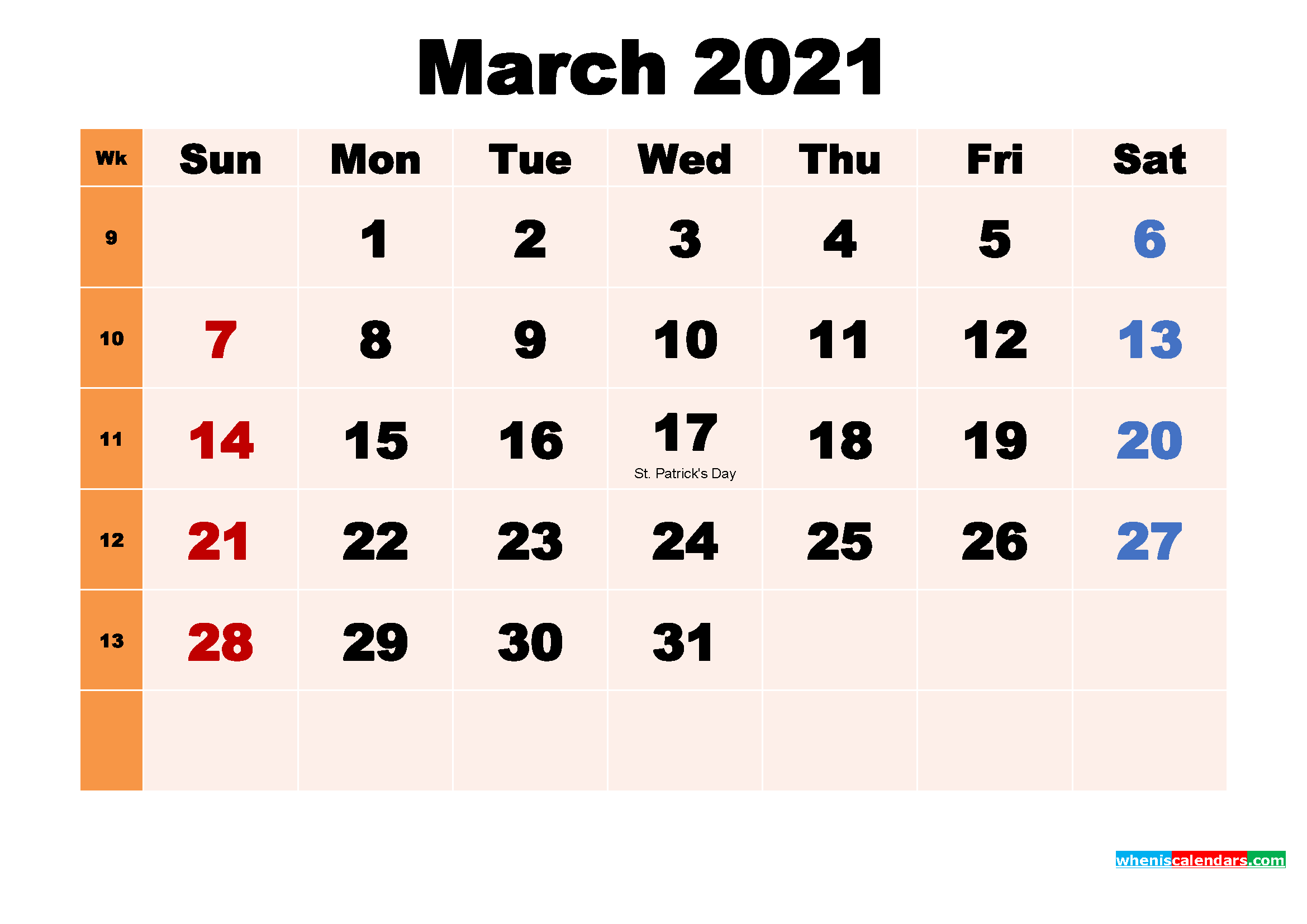 March 2021 Calendar Wallpaper Free March 2021 Calendar Background