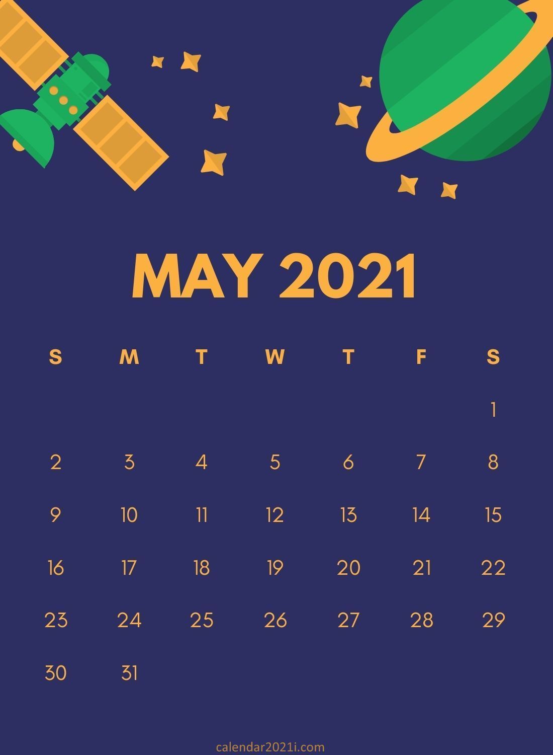 May 2021 Printable Wall Calendar download in high quality. Monthly calendar printable, Free printable calendar , Printable calendar