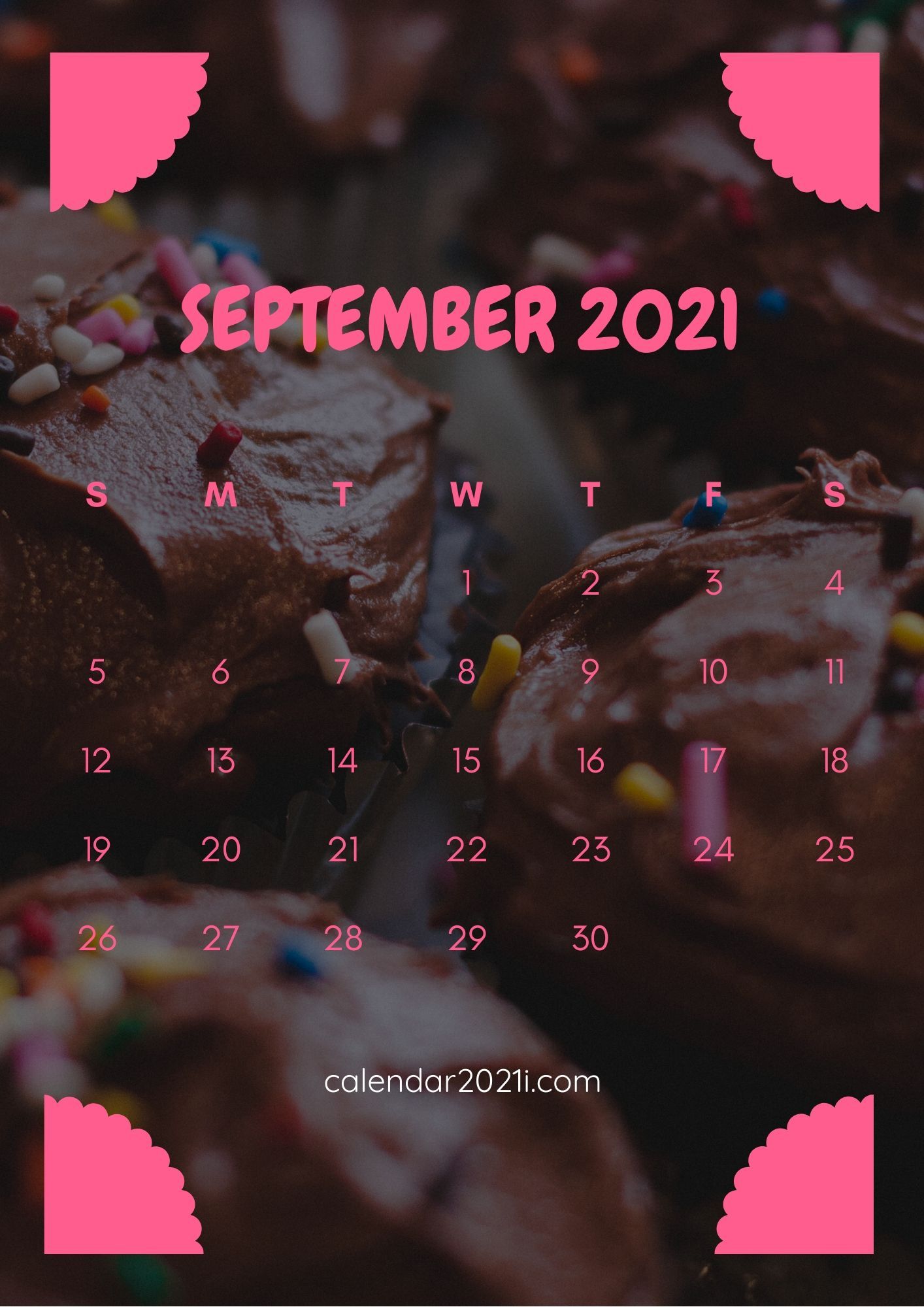 September Calendar 2021 iPhone HD Wallpaper with beautiful colors. Calendar wallpaper, 2021 calendar, Free printable calendar