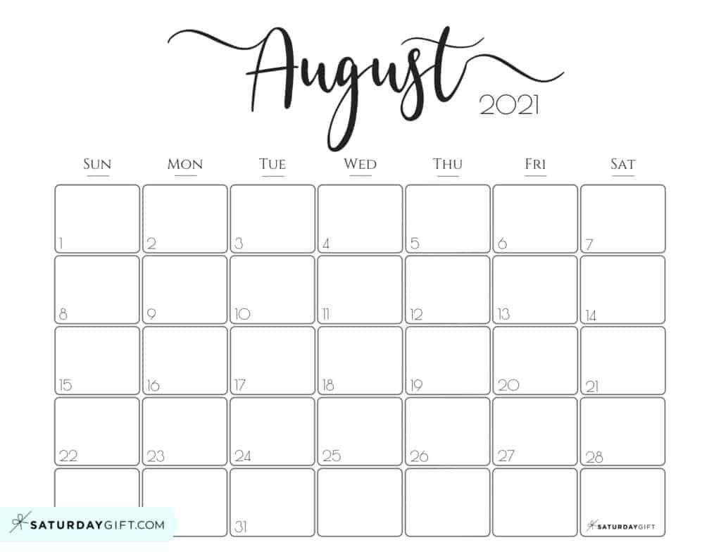 Elegant 2021 Calendar by SaturdayGift