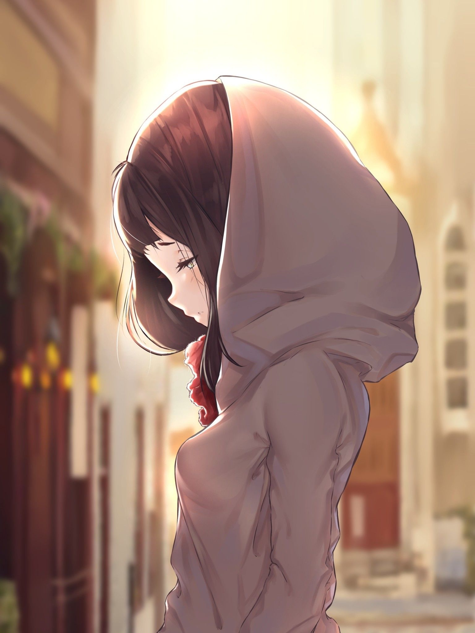 Anime Girl Wearing Hoodie - Memes Database Download