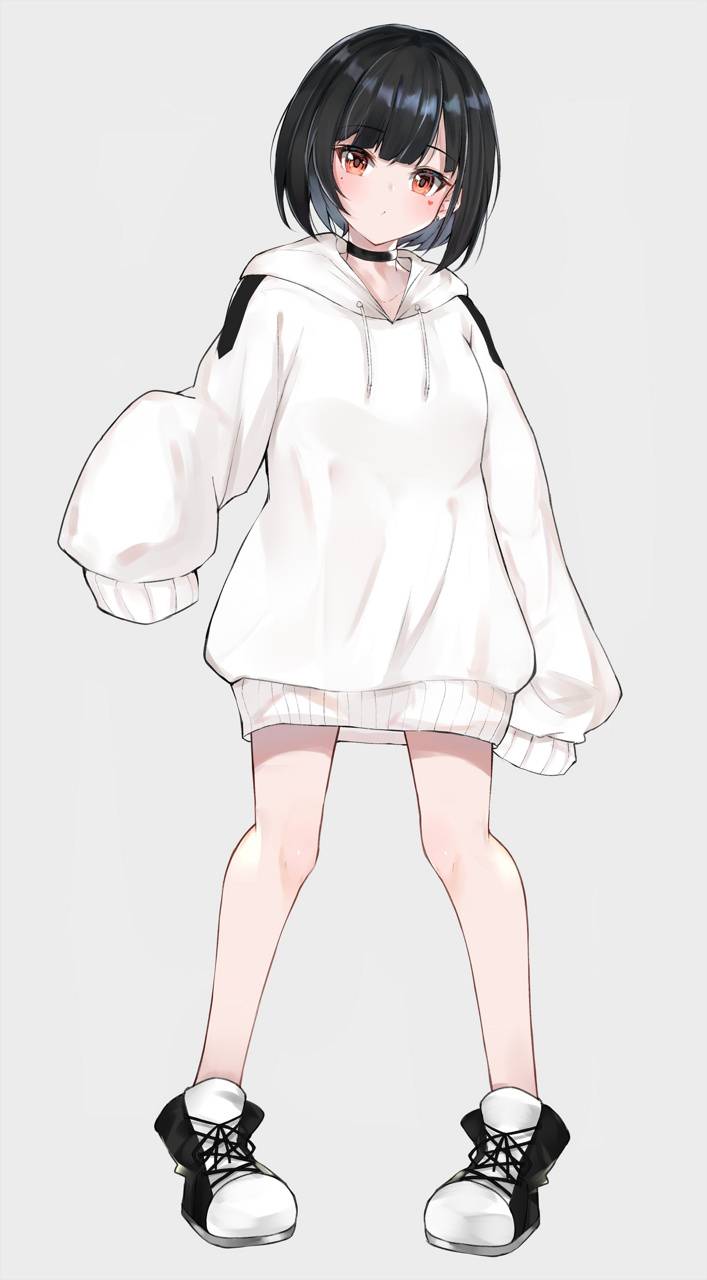 Anime girl hoodie wallpaper