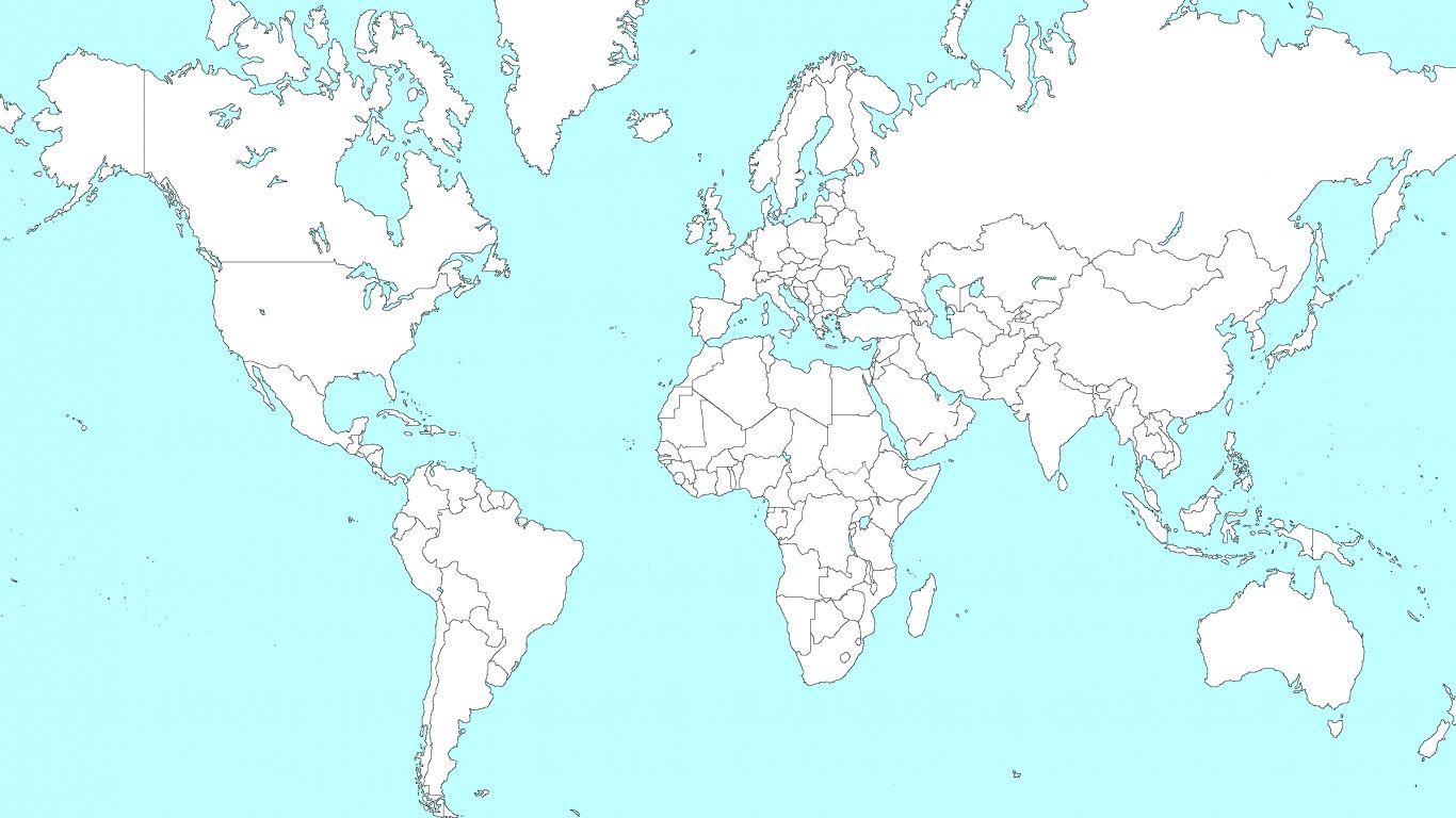outline map of world