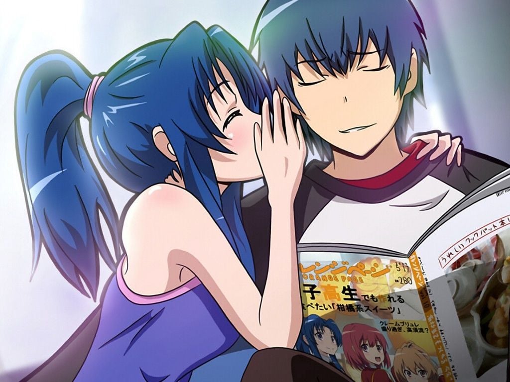 Toradora. Ami Kawashima and Ryuuji Takasu. Not my ship but adorable nonetheless. Toradora, Romantic anime, Anime romance
