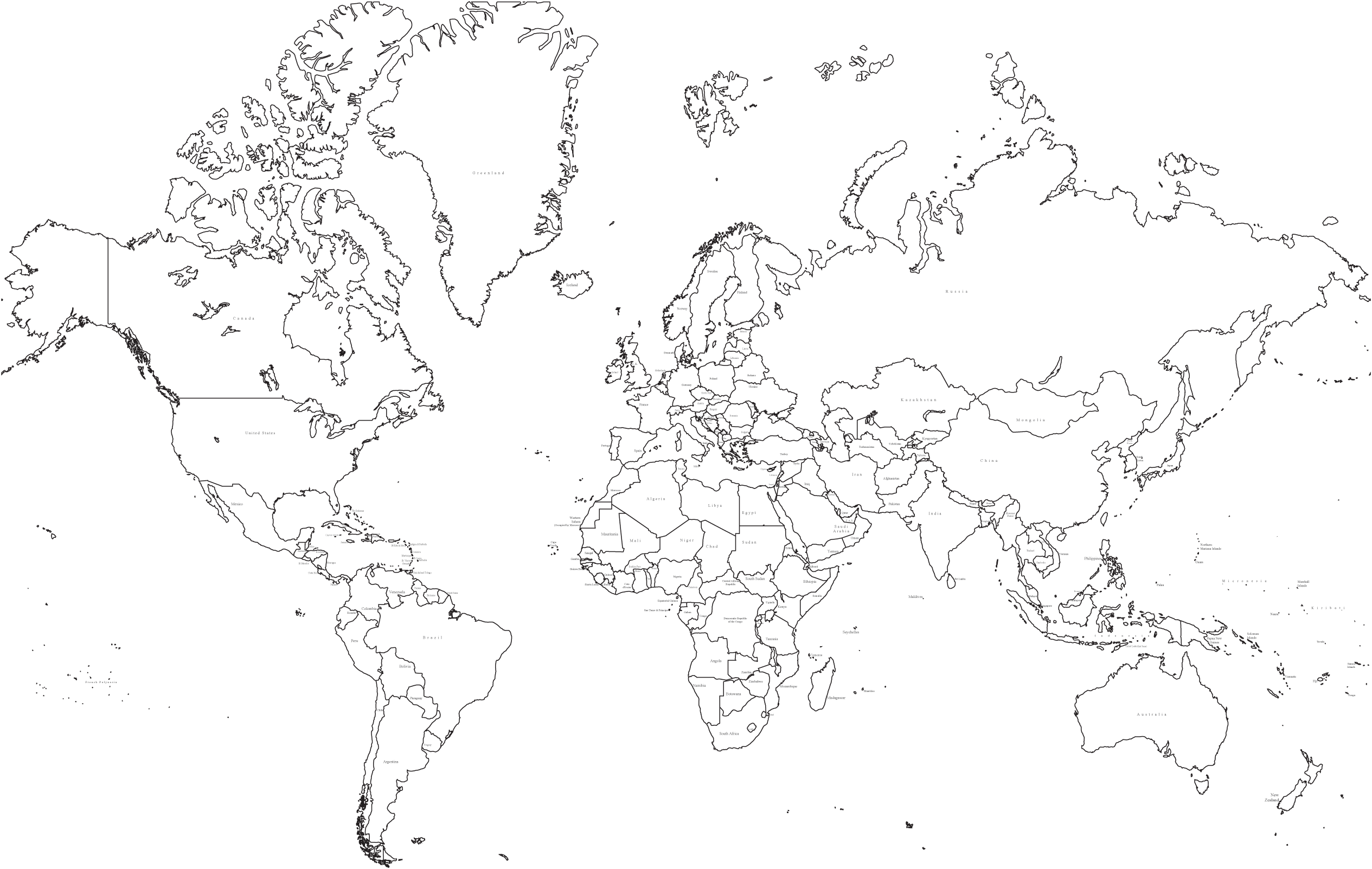 World Map Black And White HD Wallpaper Download Free Map Political Outline Wallpaper & Background Download
