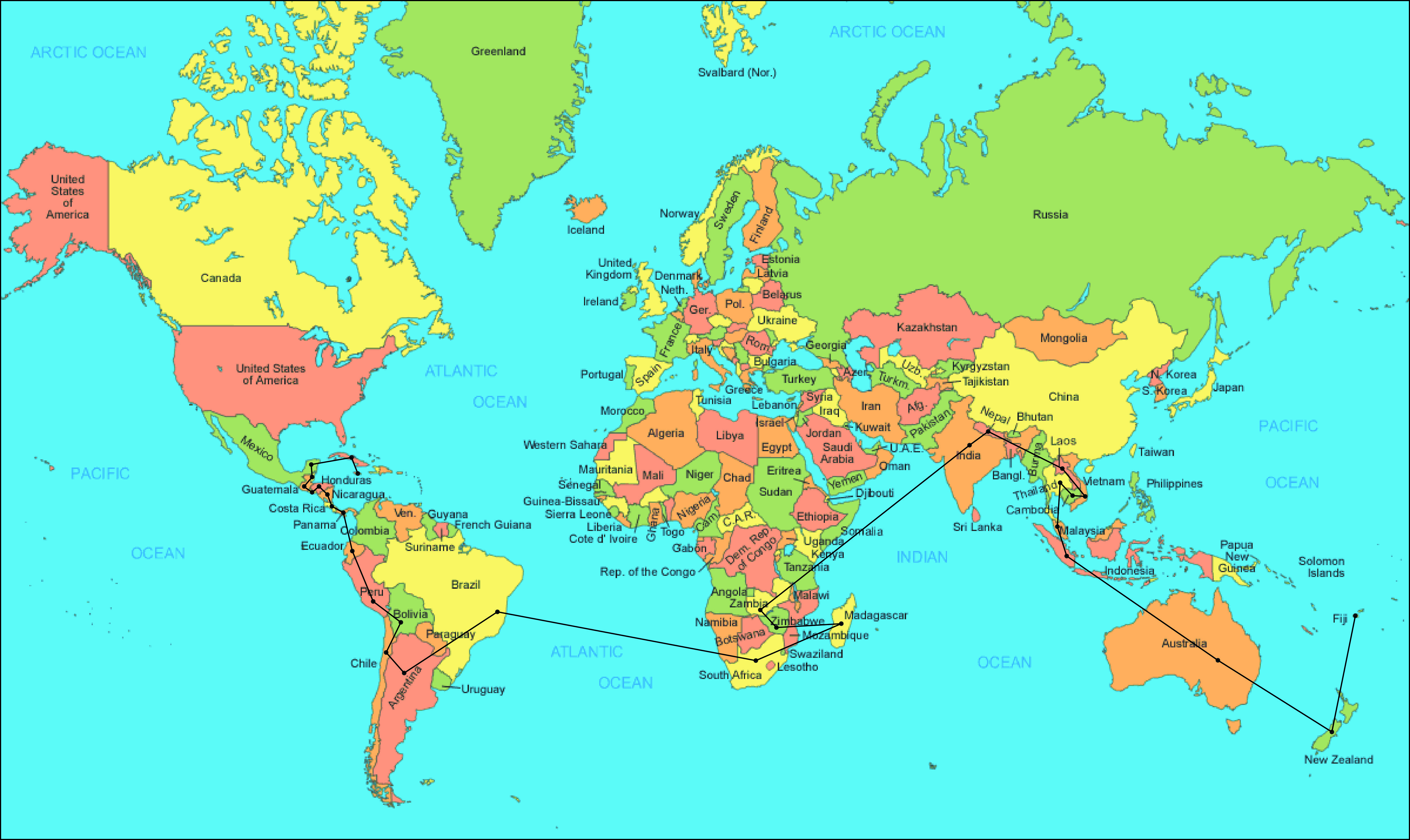 World Map Large Image. World map picture, World map with countries, World map showing countries