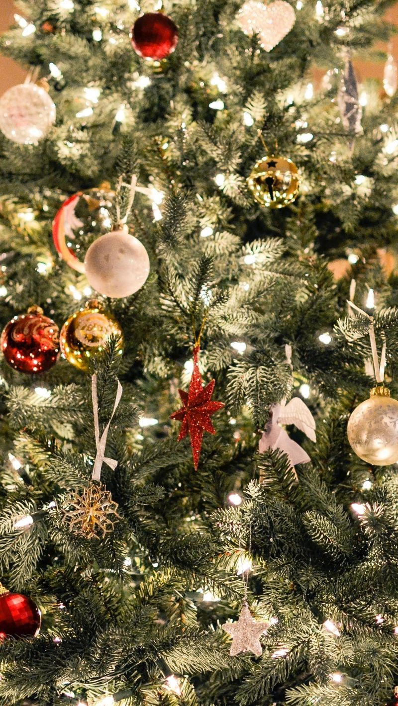 Wallpaper Christmas Tree, Ornaments, Garlands Wallpaper Christmas Tree Wallpaper & Background Download