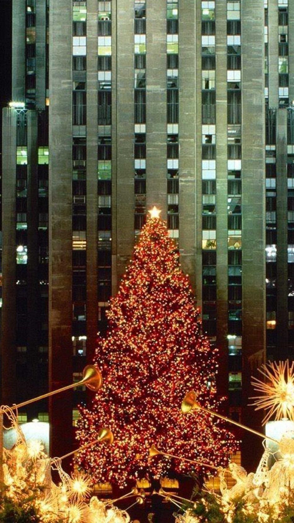 Christmas Tree Lights City Festival 4k Ultra HD Mobile Christmas New York