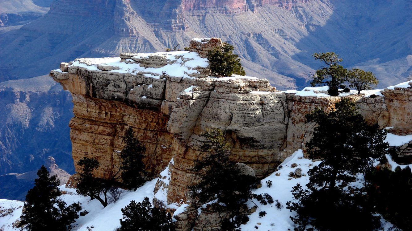 Hdwallpaper87.com The Grand Canyon During Winter Desktop Wallpaper. Free The Grand Canyon During Winter Phone Background Image