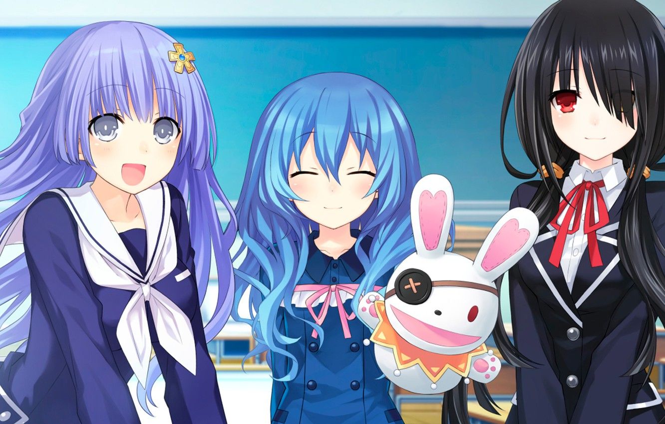 Wallpaper Anime, tokisaki kurumi, Date a Live, yoshino, izayoi miku. image for desktop, section прочее