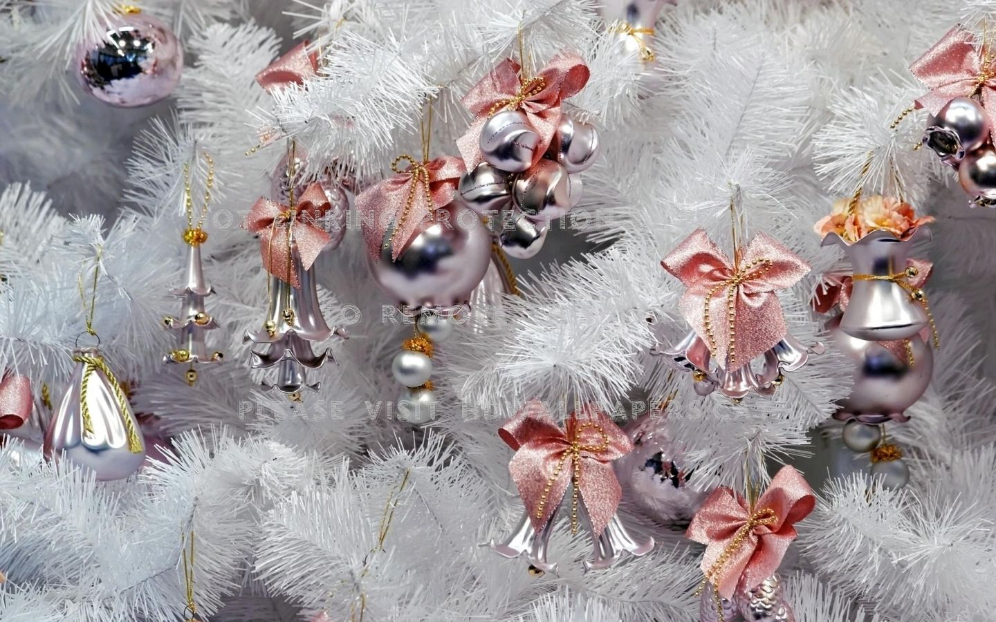 merry christmas! ornament bow tree fir pink
