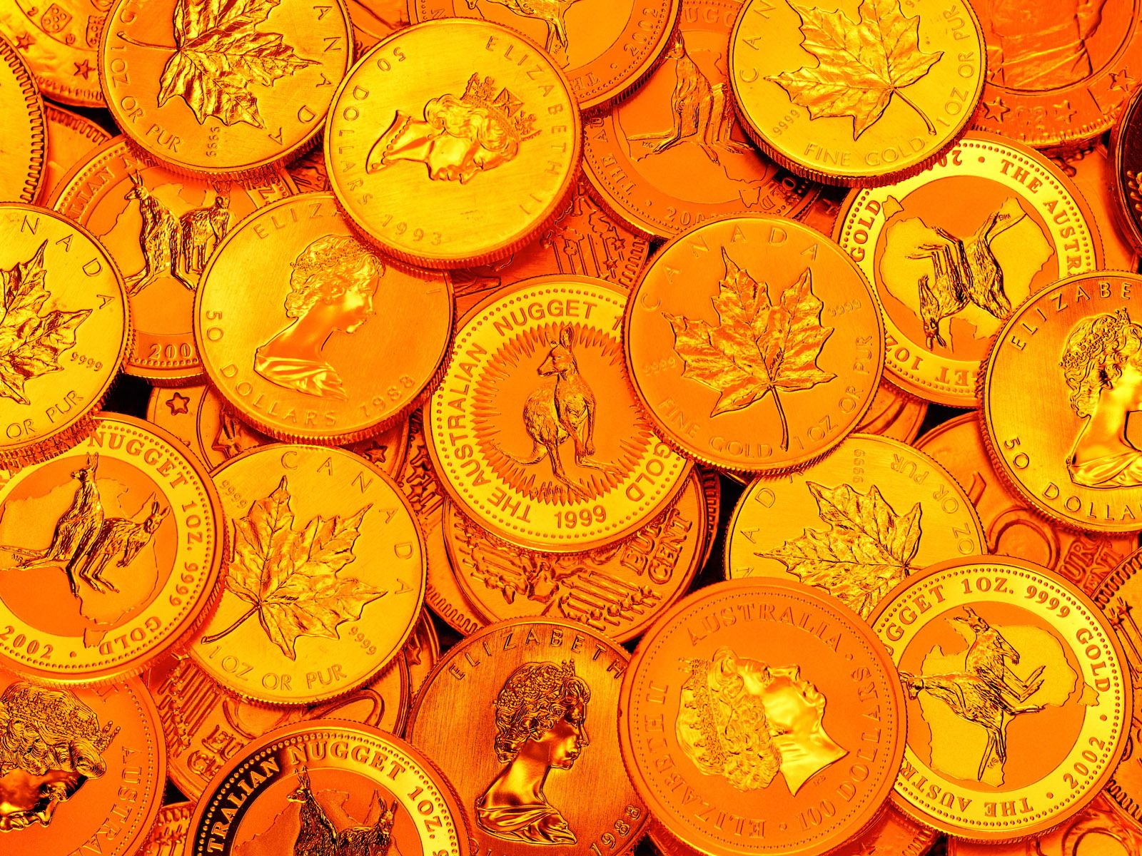 Canadian gold coins wallpaper and image, picture, photo