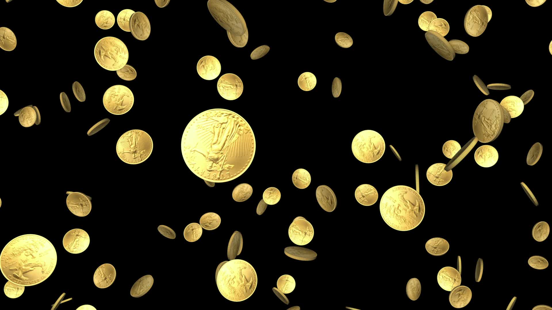 Gold Coins Falling Animation